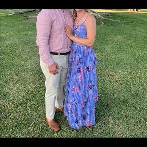 ASTR Daytona pleated floral maxi